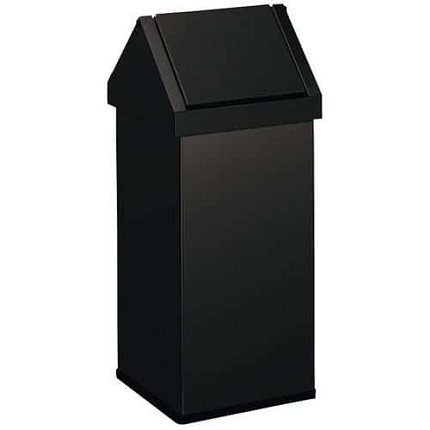 KOVOVÁ POPELNICE SWING 110 L ČERNÁ