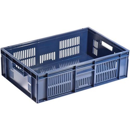 Stohovatelná plastová přepravka PP Manutan Expert s perforovanými stěnami, 33 l