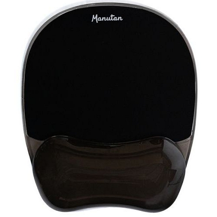 Gelová podložka Manutan Expert pod myš, černá