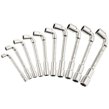 Sada 10 zahnutých nástrčných klíčů 6x6