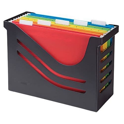 Zásobník na závěsné pořadače Djois, kapacita 15 pořadačů, černá