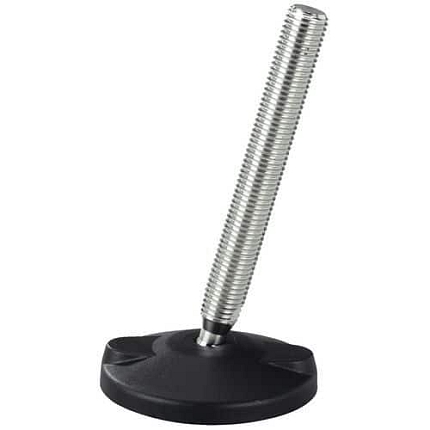 Polyamidová nastavitelná noha, průměr 100 mm, nosnos 1200 kg, materiál tyče nerezová ocel