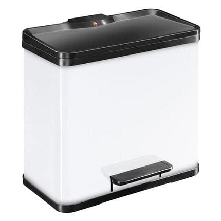 Odpadkový koš Öko Duo Plus L 17 + 9 l bílý – Hailo