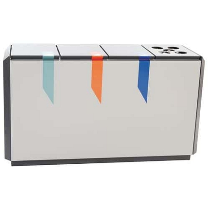 Odpadkový koš RecycloStar 4 s přihrádkou na kelímky