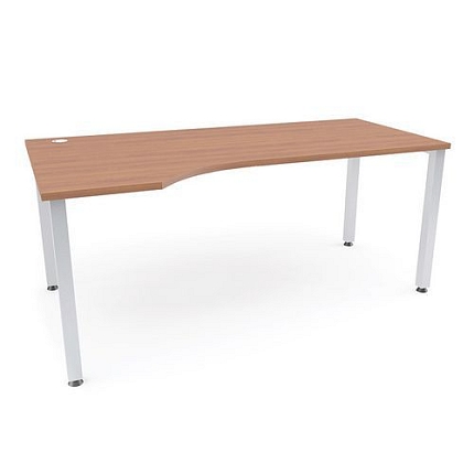 Ergo kancelářský stůl Abonent, 180 x 100 x 75 cm, levé provedení, dezén třešeň Oxford