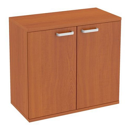 Nízká široká skříň Abonent, 75 x 80 x 40 cm, s dvířky, dezén třešeň Oxford