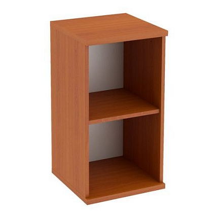 Nízká úzká skříň Abonent, 77,4 x 40 x 40 cm, otevřená, dezén třešeň Oxford