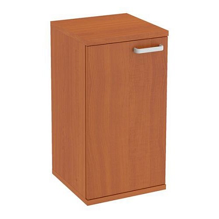 Nízká úzká skříň Abonent, 77,4 x 40 x 40 cm, s dvířky - levé provedení, dezén třešeň Oxford