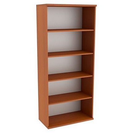 Vysoká široká skříň Abonent, 183,1 x 80 x 40 cm, otevřená, dezén třešeň Oxford