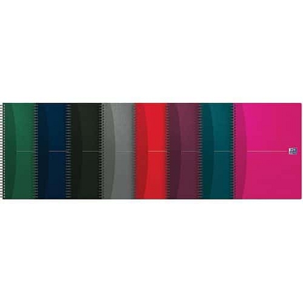 Blok kroužkový Oxford Office Essentials A4, s boční spirálou, čtverečkovaný