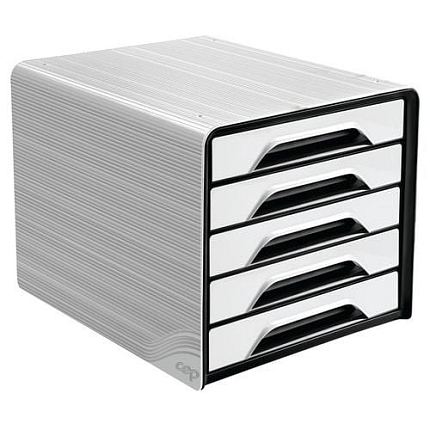 Zásuvkový box Smoove CEP, 5 zásuvek, bílá/černá