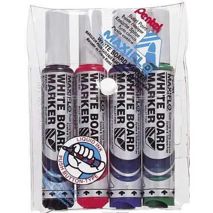 Set popisovačů Pentel - černá, modrá, červená, zelená