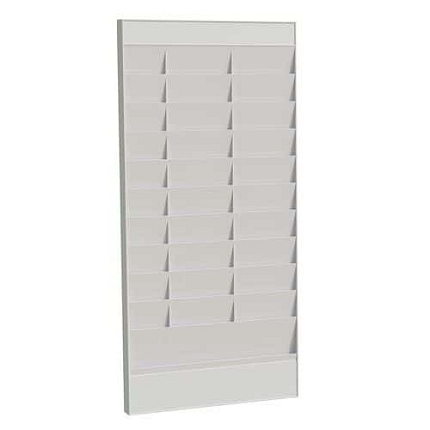 Nástěnný držák na prospekty Paperflow Work, 20 přihrádek, základní držák