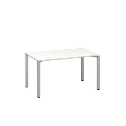 Kancelářský stůl Alfa 200, 140 x 80 x 74,2 cm, rovné provedení, dezén bílá, RAL9022