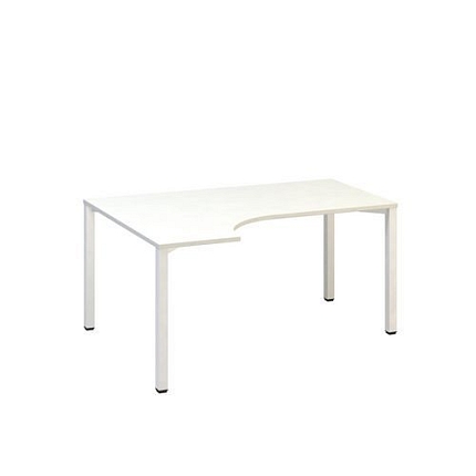 Ergo kancelářský stůl Alfa 200, 180 x 120 x 74,2 cm, levé provedení, dezén bílá, RAL9010