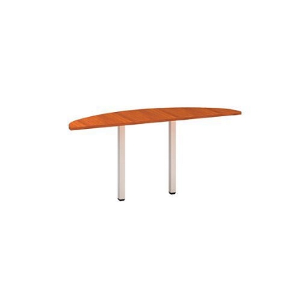 Stolová přístavba Alfa 200, 160 x 45 x 74,2 cm, 1/2 kruh, dezén třešeň, RAL9010