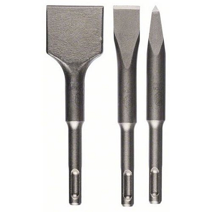 Bosch - 3dílná sada krátkých sekáčů s upínáním SDS-plus 140; 140x20;140x40 mm
