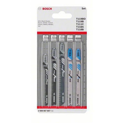 Bosch - 5dílná sada pilových plátků do kmitacích pil Wood and Metal Basic, 5 BAL