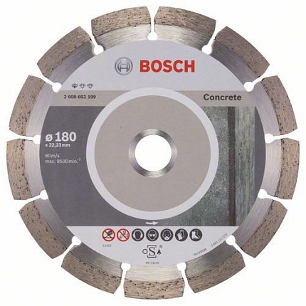 Bosch - Diamantový řezný kotouč Standard for Concrete 180 x 22,23 x 2 x 10 mm