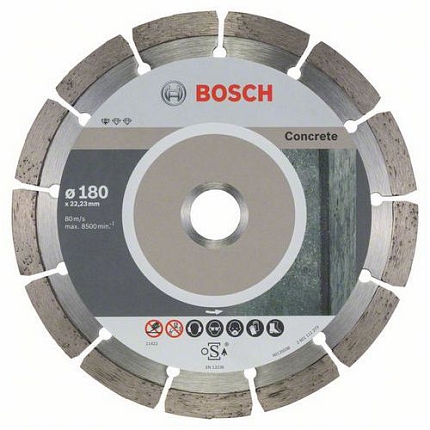 Bosch - Diamantový řezný kotouč Standard for Concrete 180 x 22,23 x 2 x 10 mm, 10ks