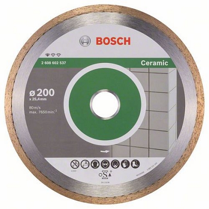 Bosch - Diamantový řezný kotouč Standard for Ceramic 200 x 25,40 x 1,6 x 7 mm