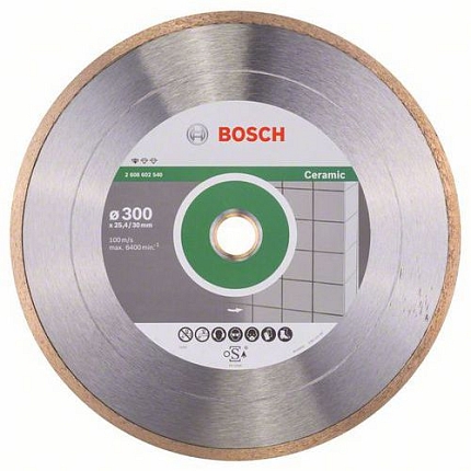 Bosch - Diamantový řezný kotouč Standard for Ceramic 300 x 30+25,40 x 2 x 7 mm