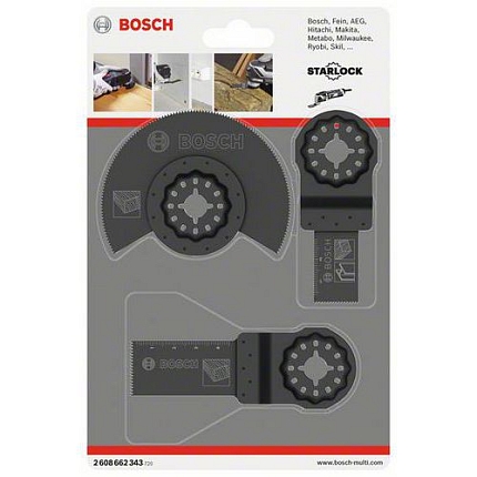 Bosch - 3dílná univerzální sada Segmentový pilový kotouč HCS Wood, 10 BAL