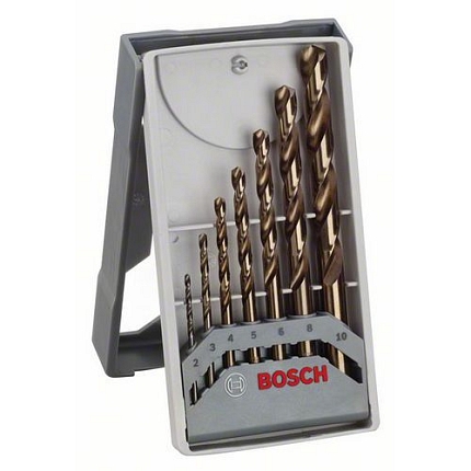 Bosch - 7dílná sada vrtáků do kovu Mini X-Line HSS-Co, 135° 2; 3; 4; 5; 6; 8; 10 mm