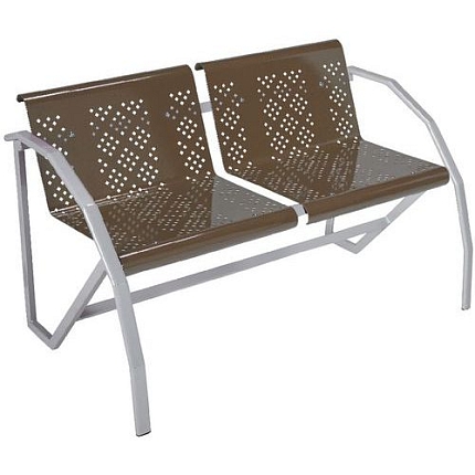Lavice Manutan Expert Odéon, dvoumístná, hnědá