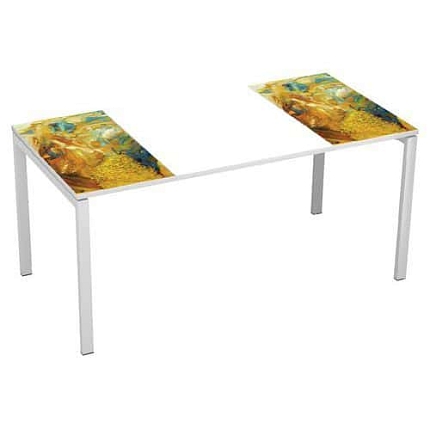 Kancelářský stůl Manutan Expert Easy Office, 160 x 80 x 75 cm, camaieu