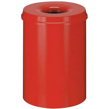 OHNIVZDORNÝ KOVOVÝ ODPADKOVÝ KOŠ 30 L ČERVENÝ