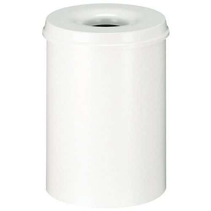 OHNIVZDORNÝ KOVOVÝ ODPADKOVÝ KOŠ 30 L BÍLÝ