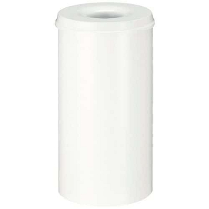 OHNIVZDORNÝ KOVOVÝ ODPADKOVÝ KOŠ 50 L BÍLÝ