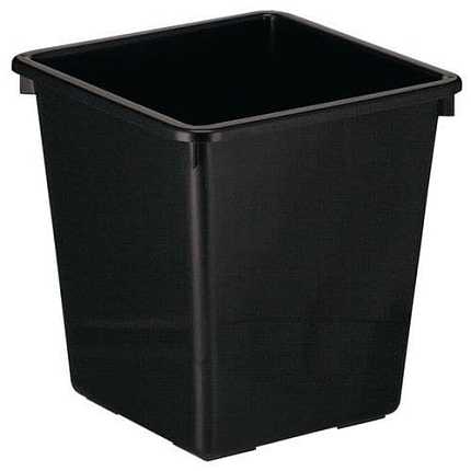 OBDÉLNÍKOVÝ PLASTOVÝ ODPADKOVÝ KOŠ 27 L ČERNÝ