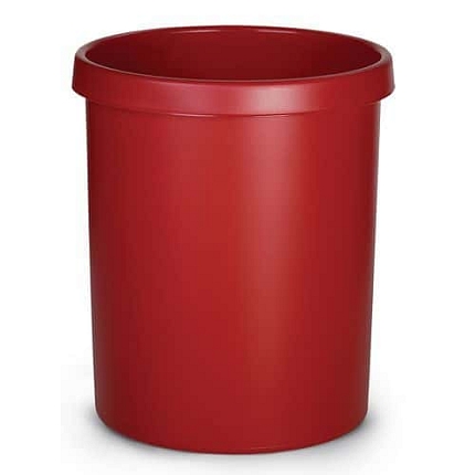 KULATÝ PLASTOVÝ ODPADKOVÝ KOŠ 30 L ČERVENÝ