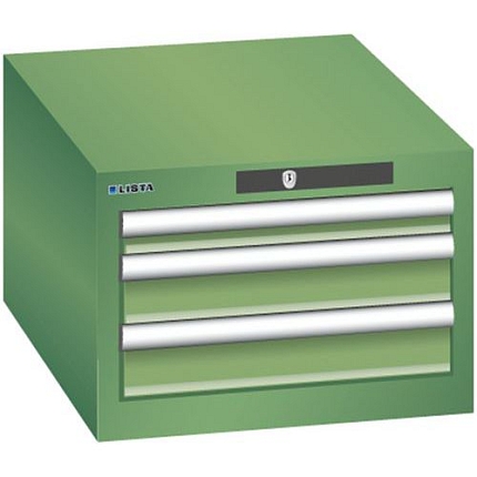 Dílenská zásuvková skřín Lista, 3 zásuvky, zelená