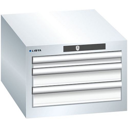 Dílenská zásuvková skřín Lista, 3 zásuvky, bílá
