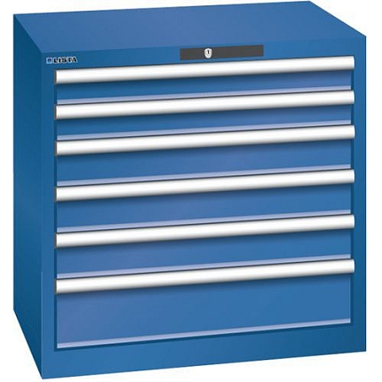 Dílenská zásuvková skříň LISTA, 717x572x700mm,6 zásuvek, tmavě modrá