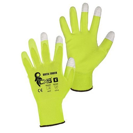Rukavice BRITA TOUCH, máčené v PU