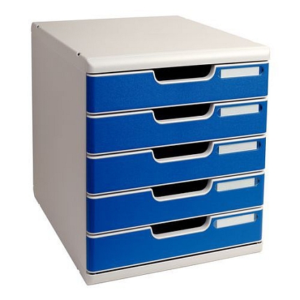 Zásuvkový modul, 5 zásuvek, modrý