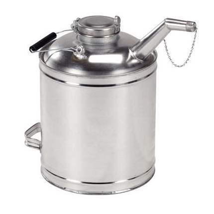 Odměrka z bílého plechu se zahnutým výtokovým kohoutem, objem 10 l - Pressol