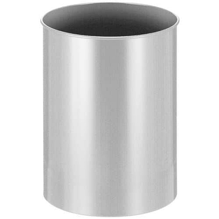 Kulatý koš na papír 30 l stříbrný
