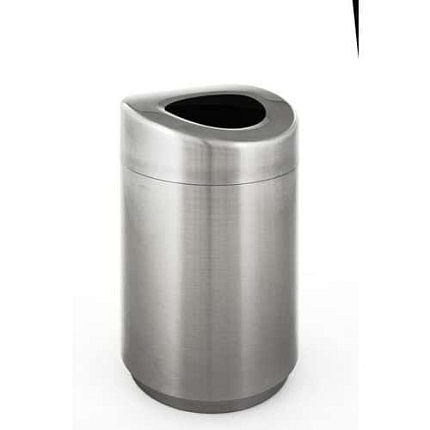 Velkokapacitní odpadkový koš z matné nerezové oceli STDD