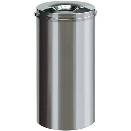 Ohnivzdorný koš na papír 50 l z nerezové oceli