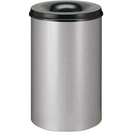 Ohnivzdorný koš na papír 110 l šedý hliník