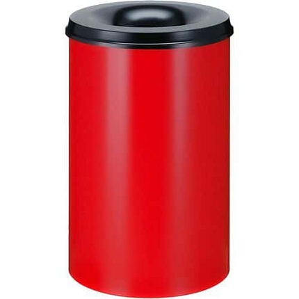 Ohnivzdorný koš na papír 110 l červený/černý