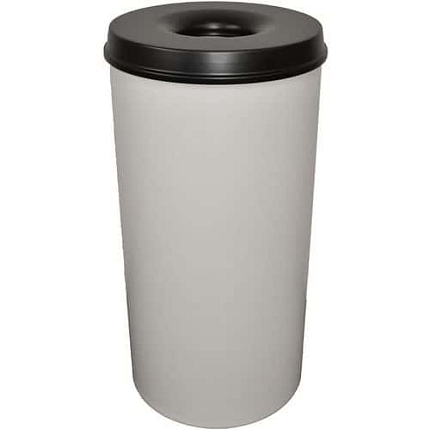 Ohnivzdorný koš na papír 50 l šedý/černý