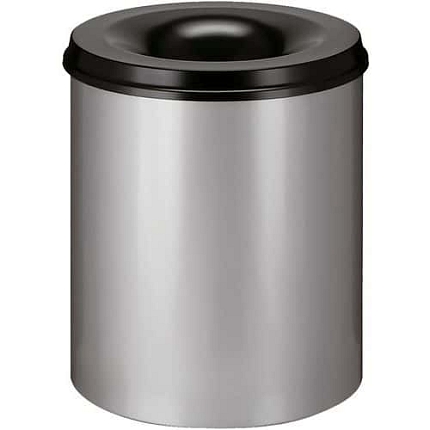 Ohnivzdorný koš na papír 80 l šedý hliník