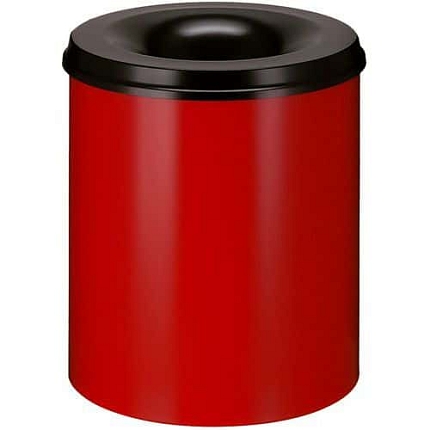 Ohnivzdorný koš na papír 80 l červený/černý