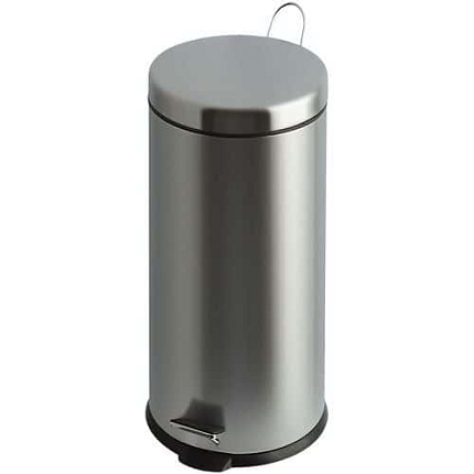 Odpadkový koš s nožním pedálem 30 l z matné nerezové oceli